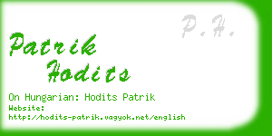 patrik hodits business card